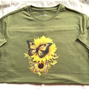 Women Sunflower Goodiellow Sage T shirt size: Large